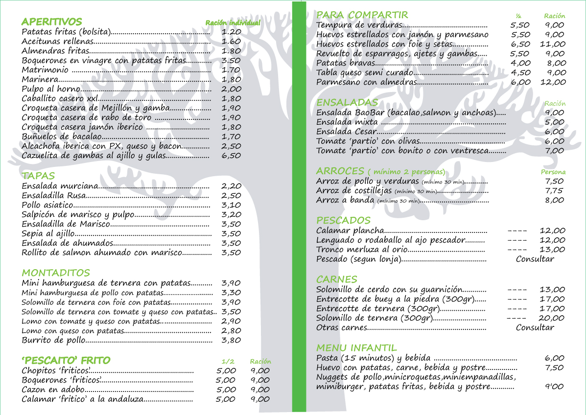 BaoBar Menu - Image 1